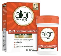 Align Probiotic 24/7 Digestive Support Pro Formula for Women and Men 63 Capsules