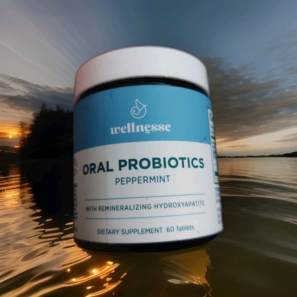 Wellnesse Oral Probiotic Mints With Hydoxyapatite Peppermint Flavored 60 Tablets