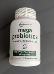 Microingredients Mega Probiotics + Enzymes 120 Veg Caps Exp 09/2027