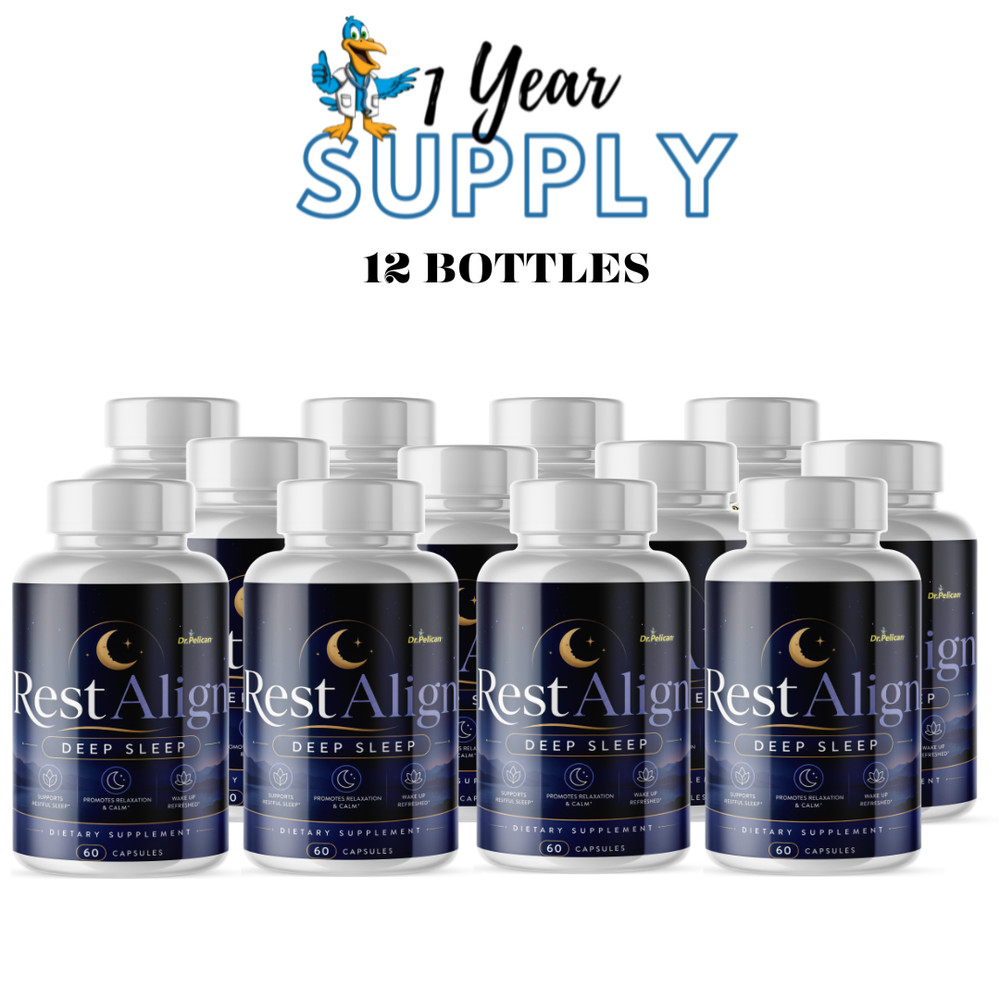 Rest Align- Sleep & Energy Support- 12 Bottles- 720 Capsules