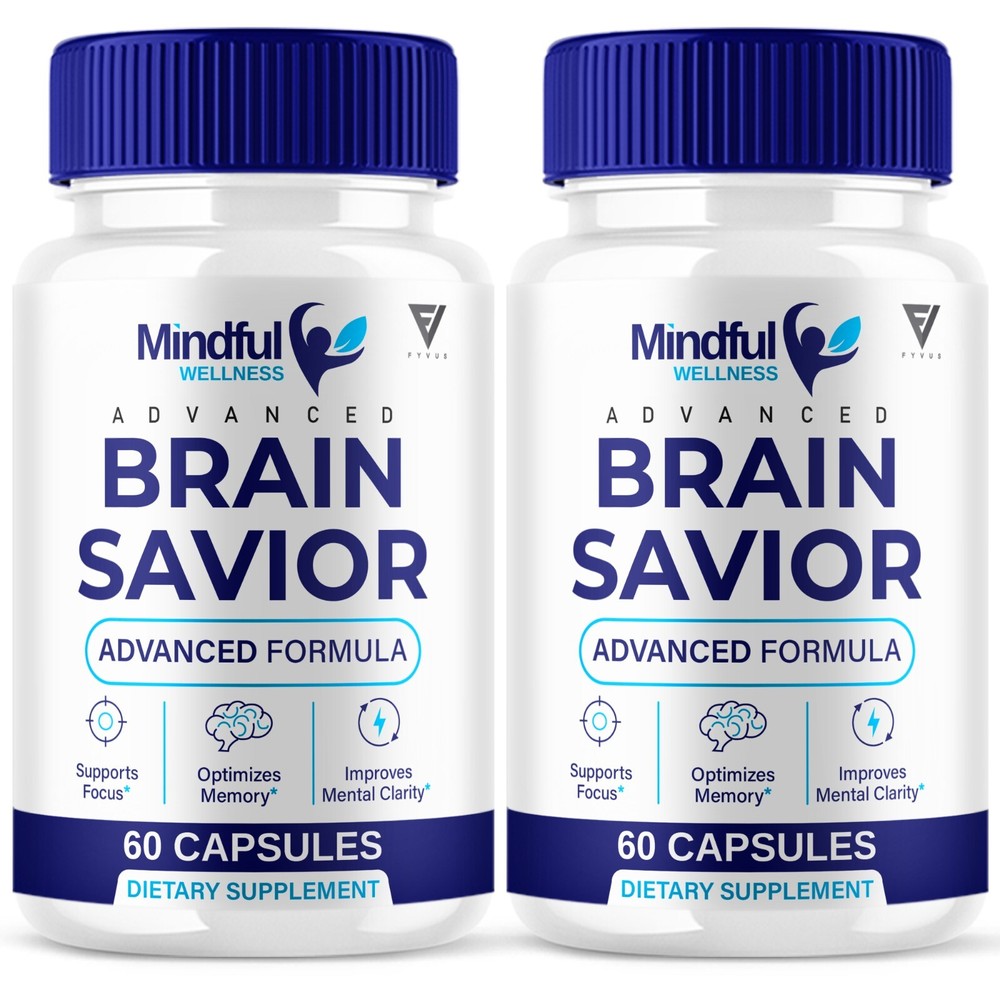 (2 Pack) Mindfull Wellness Brain Savior Mindful Wellness Pills (120 Capsules)