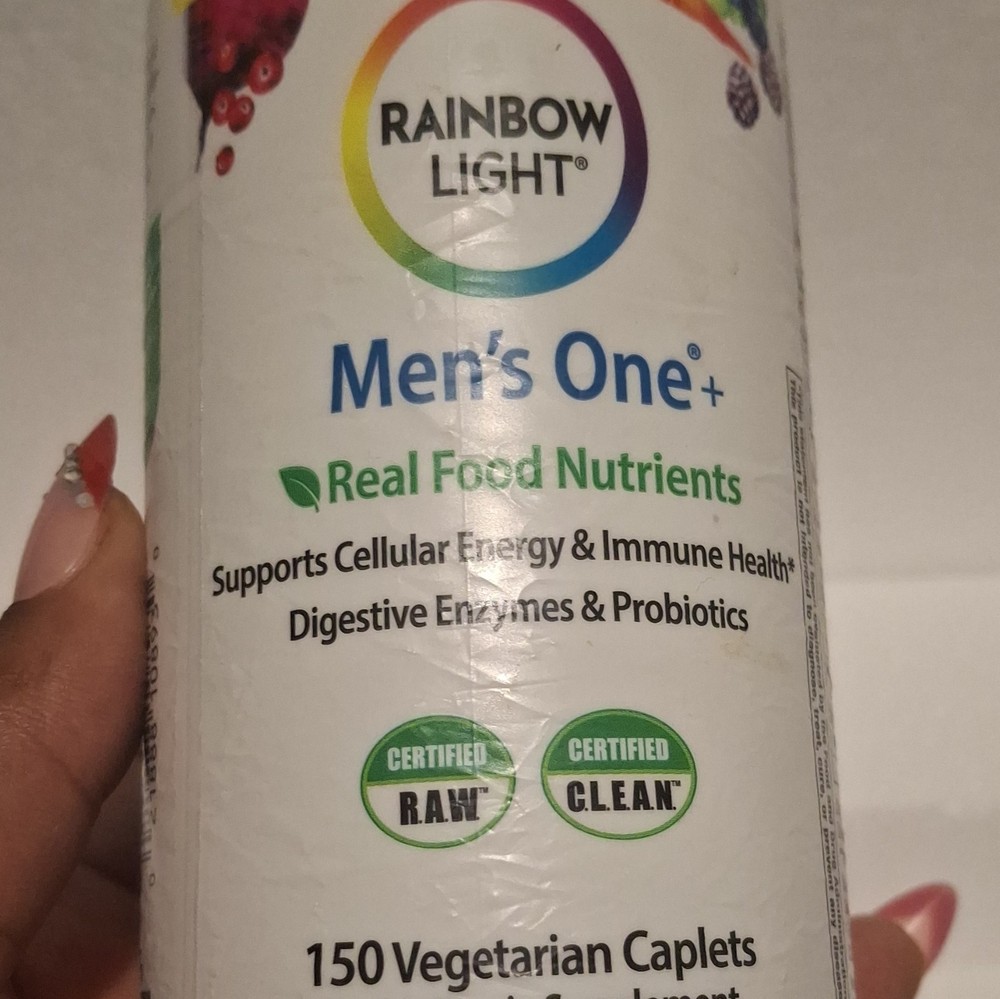 Rainbow Light Men&rsquo;s One+ Multivitamin Caplets Energy Support 150 Veg Exp 11/2027