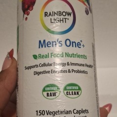 Rainbow Light Men&rsquo;s One+ Multivitamin Caplets Energy Support 150 Veg Exp 11/2027