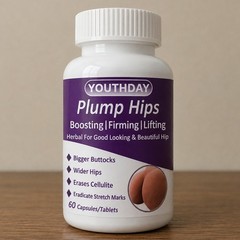 BOOTY, HIPS & LEGS GROWTH – Maca Root for Women – Natural Curve Support 60 Pills