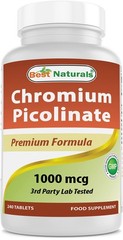 Best Naturals Chromium Picolinate 1000 mcg 240 Count (Pack of 1), No Color