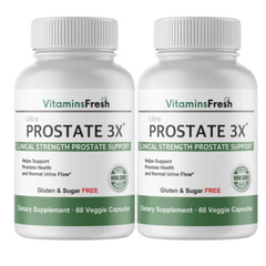 Prostate 3X Support Improves Prostate Health & Frequent Urine Flow – 2 Bottles
