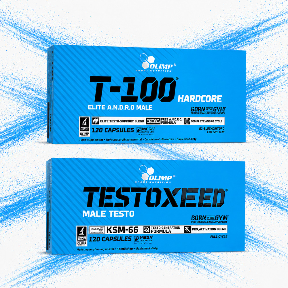 OLIMP T-100 HARDCORE + TESTOXEED – Muscle mass Nervous system Libido Testo-Boost