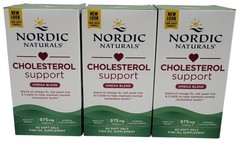 3 BOXES OF 60CT Nordic Naturals Cholesterol Support Omega Blend Soft Gels ex2/27