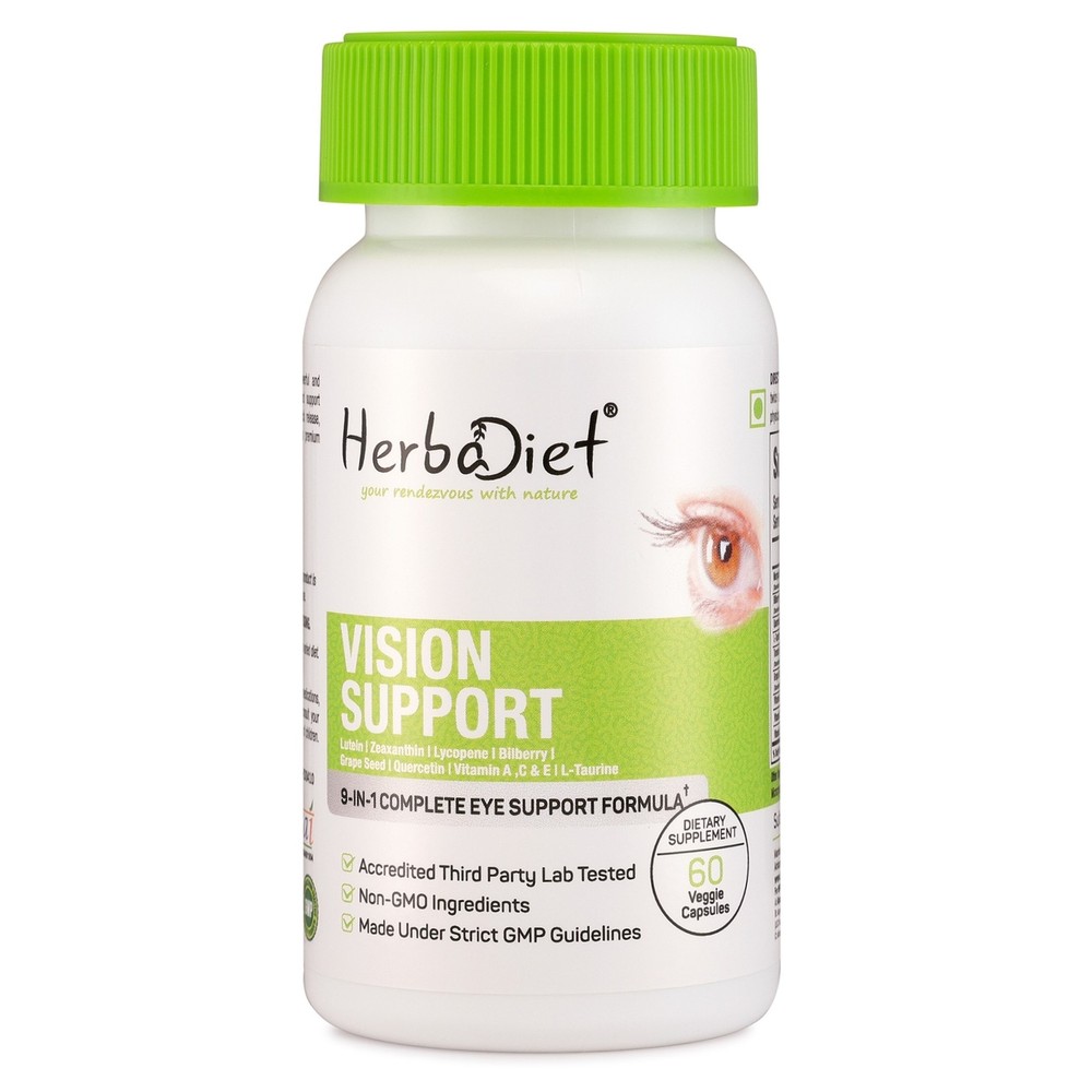 Vision Support Supplement Complex EYE Health Lutein Bilberry Lycopene300 Capsule