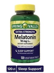Spring Valley Extra Strength Melatonin Tablets Dietary Supplement, 10mg,120Count