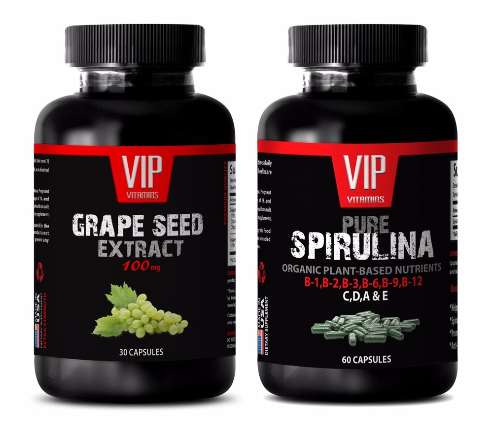 Immune support vitamins – GRAPE SEED EXTARCT – SPIRULINA COMBO – spirulina extra