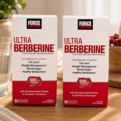 Force Factor Ultra Berberine Duo 2 x 60 Caps Exp 11/27 & 2/28