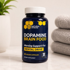 Natural Stacks Dopamine Mental Focus Morning Support Vegan Capsules 60 Count