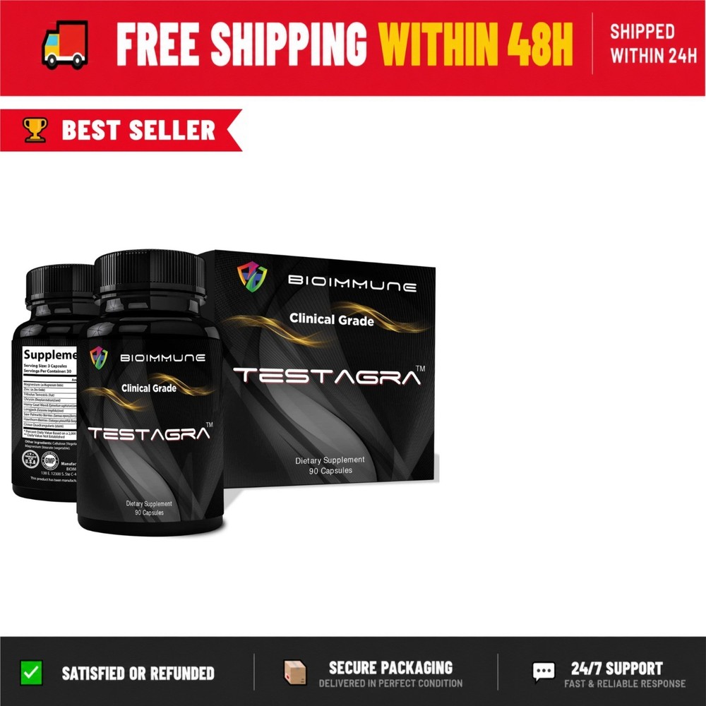 BioImmune TESTAGRA Testosterone Booster – 90 Capsules