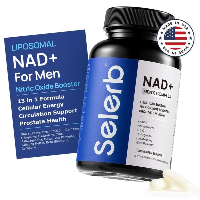 Selerb NAD+ Supplement for Men – With Liposomal-NAD+,CoQ10, L-Carnitine-*