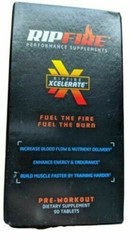 RipFire Pre-Workout Energy Dietary Performance Supplement 90 Tablets NEW USA