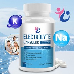 Electrolyte Supplement,With Sodium Potassium 600mg Energy Support 120 Capsules