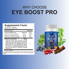 (3 Pack) Eye Boost Pro Maximum Strength, EyeBoost Supplement (180 Capsules)