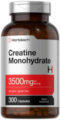 Creatine Monohydrate Capsules | 3500mg | 300 Count | Non-GMO | by Horbaach