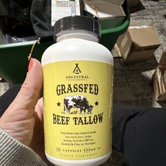 Ancestral Supplements Grassfed Beef Tallow 180 Capsules 500mg Exp 12/2027