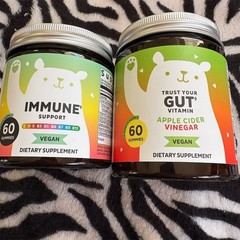 Bears with Benefits Vegan Gummies Bundle Immune + Gut Support 2 Jars 60ct