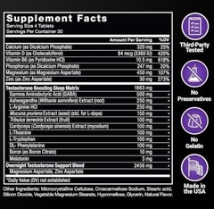 Force Factor Test X180 PM Nighttime Testosterone Booster Tablets 120 Made USA