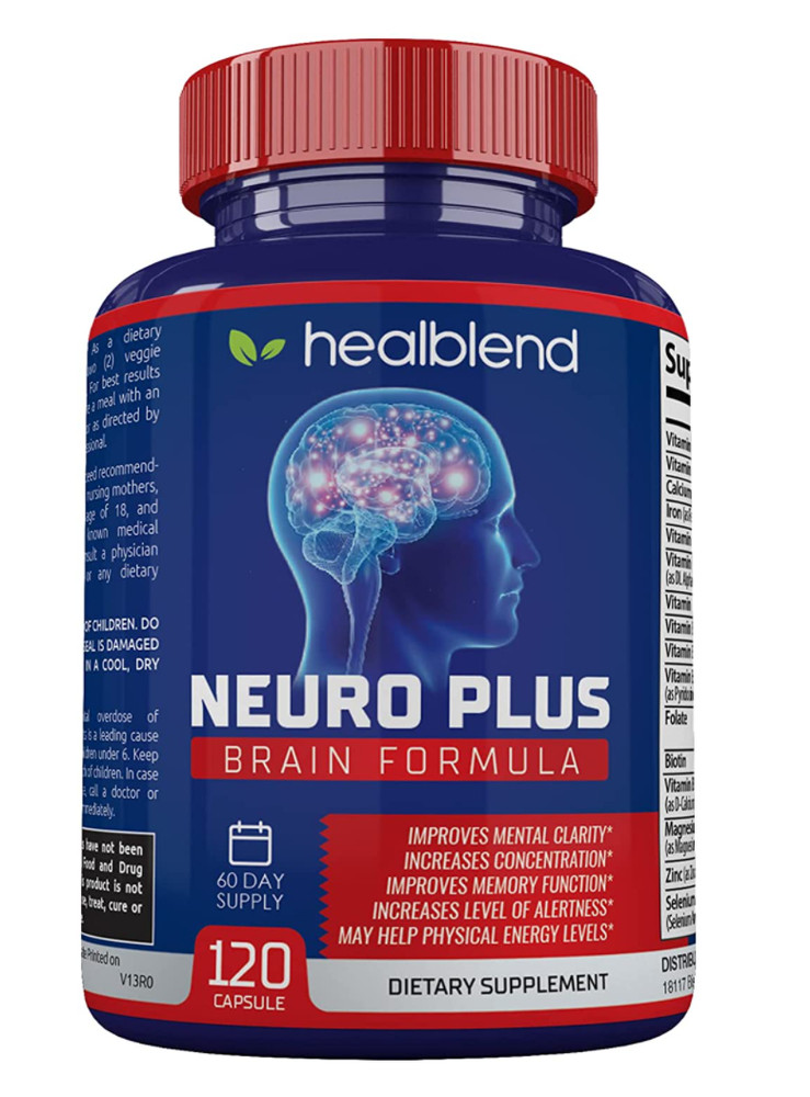 Neuro Plus Brain Booster Formula Supports Mental Clarity Memory Function