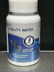 Vitality Water Molecular Hydrogen And Magnesium 8ppm 90Ct Dietary Supplement B53