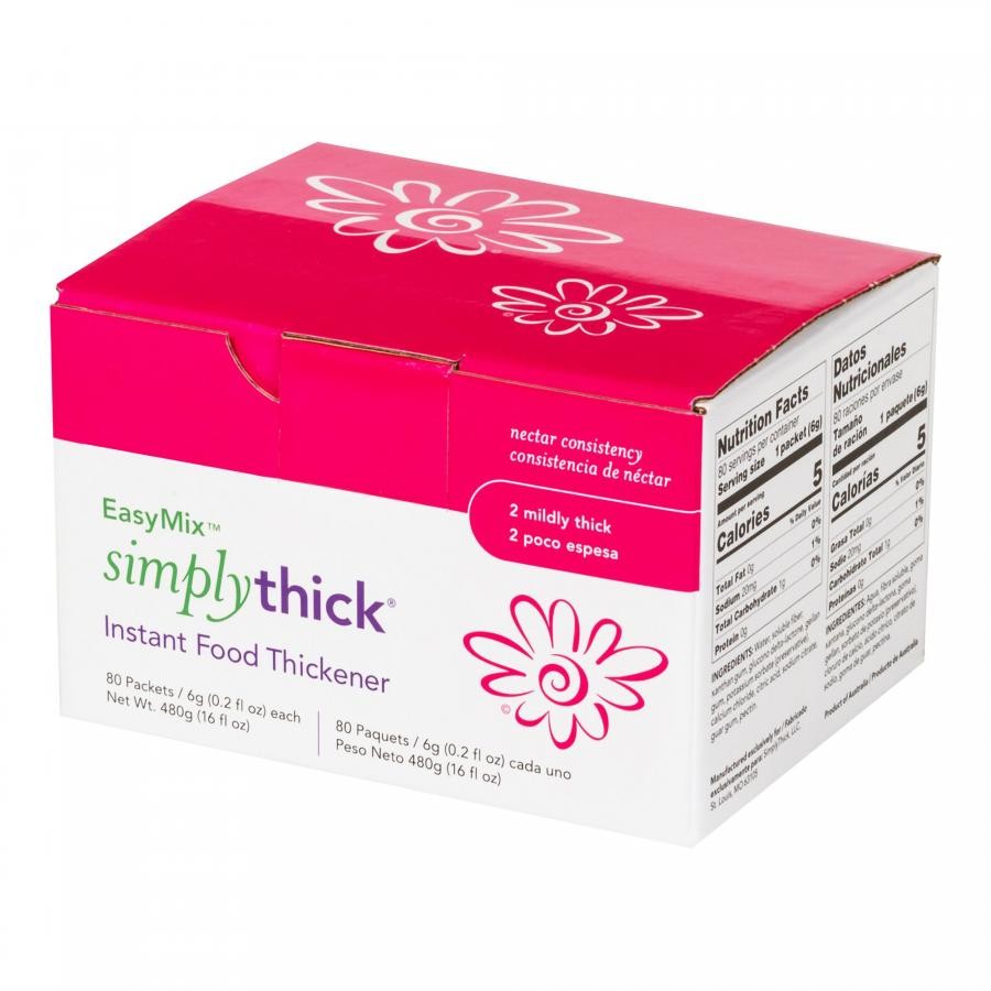 Simply Thick Easy Mix Nectar Consist Food/Beverage Thickener 6G Ages +12 5 Cals