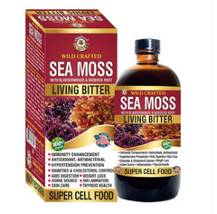 Wild Crafted Sea Moss w/ Bladderwrack & Burdock Root Living Bitter by Al Riyan