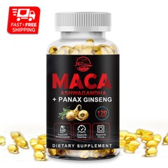 Organic Maca Root Capsules | 120 Pills | Peruvian Maca Extract for Men&Women