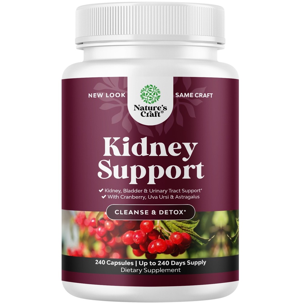 Kidney Support Cranberry Supplement for Women and Men 240ct