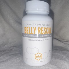 NBI Belly Rescue Multistrain Probiotic + Prebiotic 30 Capsules Exp 06/2027