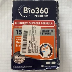 Bio 360 Probiotics Cognitive Support Formula 15 Billion 30 Capsules