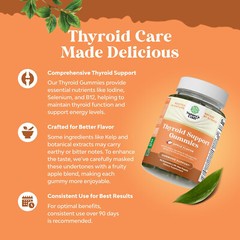 Natures Craft Vegan Thyroid Gummies with Sea Moss 90Gummies Exp. 05/2026