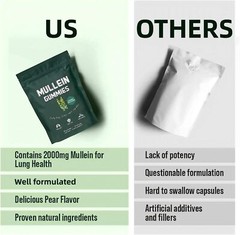 Mullein Gummies – Daily Lung Support & Sinus Relief – 60 Capsules