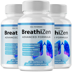 BreathiZen Capsules, Official Breathi Zen Supplement Pills (3 Pack)