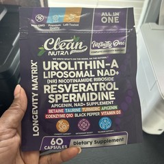 Clean Nutraceuticals Infinity One Urolithin-A NAD+, Purple, 60 Caps
