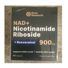 Reus Research Nicotinamide Riboside, Quercetin, Resveratrol 900mg 80 Capsules