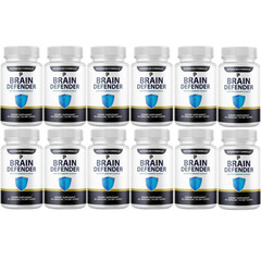 Brain Defender Memory & Brain Support, Cognitive Formula- 12 Bottles Genuine