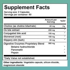 Gallbladder Support Supplement,Supports Digestive System Health – 120 Caps