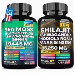 Dynamic Vitality Bundle – Sea Moss Multivitamin & Shilajit Power Combo Set -USA