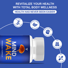 (5 Pack) Mind Wake Brain Support, MindWake Nootropic Supplement (300 Capsules)