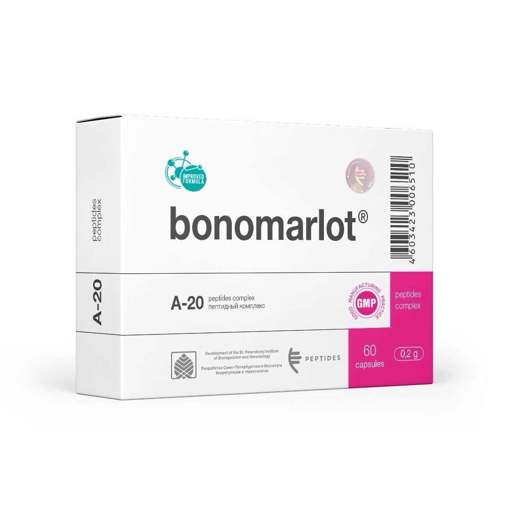 BONOMARLOT  » BONE MARROW  » PEPTIDES COMLEX A-20 ; 60 capsules. FREE Shipping
