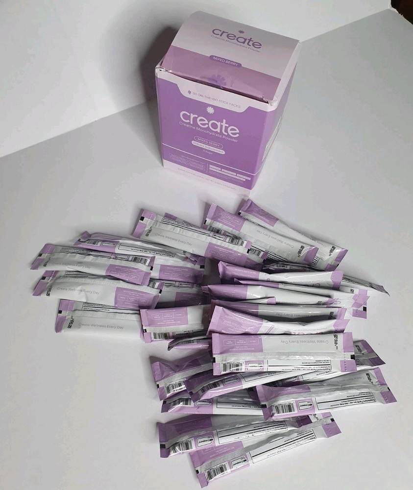 Creatine Monohydrate On-The-Go Stick Packs Mixed Berry (30 Sticks) Exp. 08/2027