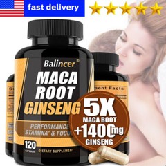 Maca Compound: Maca Root + Ginseng Extract Natural High Quality