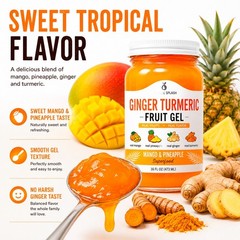 Ginger Turmeric Fruit Gel Mango Pineapple Fruit Spread Made in USA