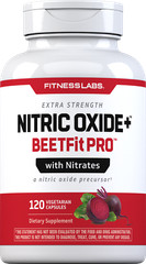 Nitric Oxide Beet Root Capsules | With Nitrates | 120 Count | by Fitness Labs