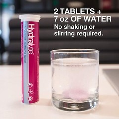 2 x Hydralyte Effervescent Electrolyte Strawberry Kiwi Flavoured 20 Tablets