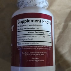 ZenTher Beetwise Root Formula Beetroot 1300mg 60 Ct Veg Exp 03/2028 Lot 20260604